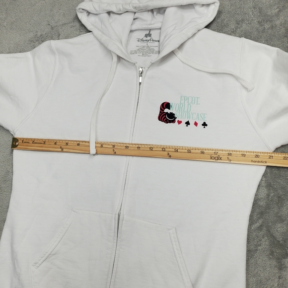 Disney Epcot World Showcase UK Pavilion ALICE IN WONDERLAND HOODIE L EUC - Picture 5 of 11